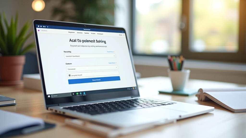 Ein Laptop zeigt die Online-Banking-Anmeldung mit Konto-Eröffnungsformular